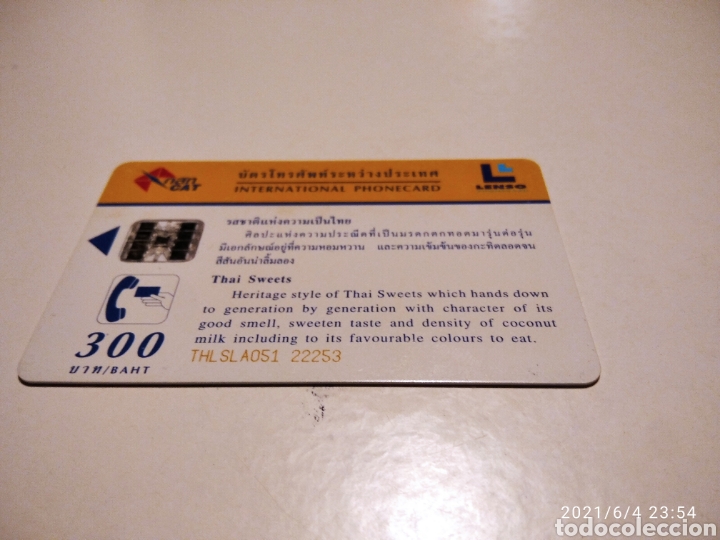 Tarjetas telef&oacute;nicas de colecci&oacute;n: Tarjeta telef&oacute;nica Tailandia comida - Foto 2
