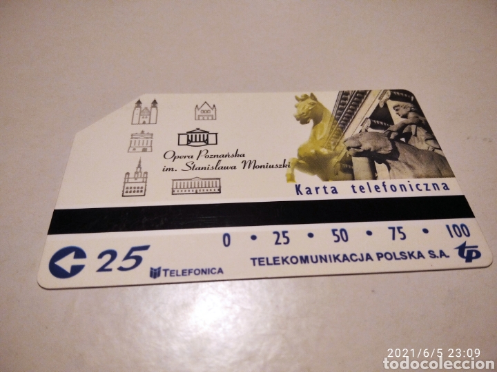Tarjetas telef&oacute;nicas de colecci&oacute;n: Tarjeta telef&oacute;nica Polonia, edificio opera poznanska - Foto 2