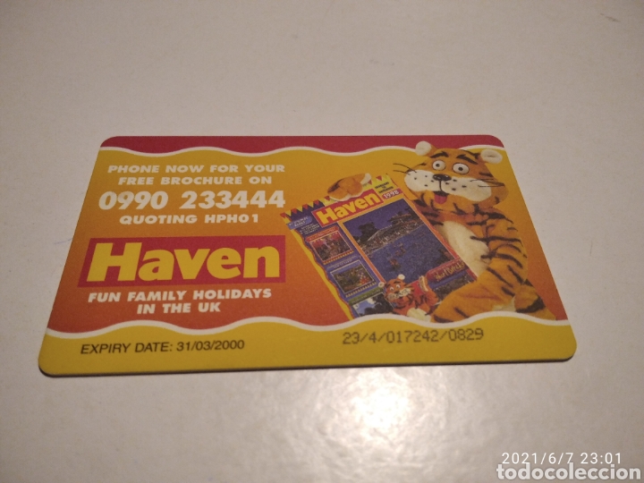 Tarjetas telef&oacute;nicas de colecci&oacute;n: Tarjeta telef&oacute;nica BT haven - Foto 2