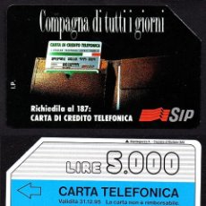 Tarjetas telefónicas de colección: TARJETA TELEFONICA USADA DE ITALIA AÑO 1.985. Lote 297277453
