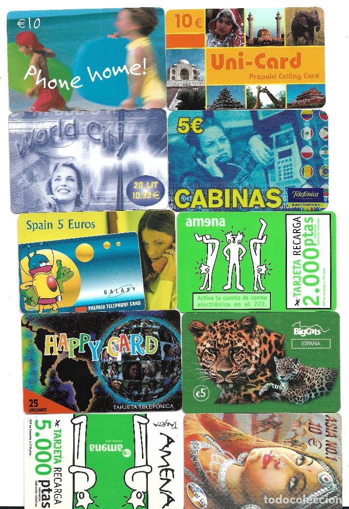Tarjetas telef&oacute;nicas de colecci&oacute;n: LOTE DE 10 TARJETAS TELEFONICAS. - Foto 1