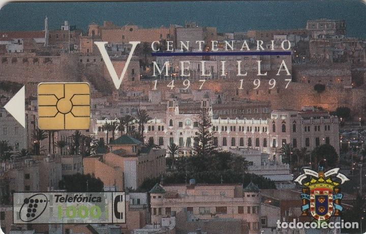Tarjetas telef&oacute;nicas de colecci&oacute;n: ref 56 V CENTENARIO , MELILLA 1997 , .TARJETAS TELEFONICA - Foto 1