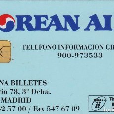 Tarjetas telefónicas de colección: REF 98 KOREAN AIR , AVIACION , VUELOS , AVION .TARJETAS TELEFONICA