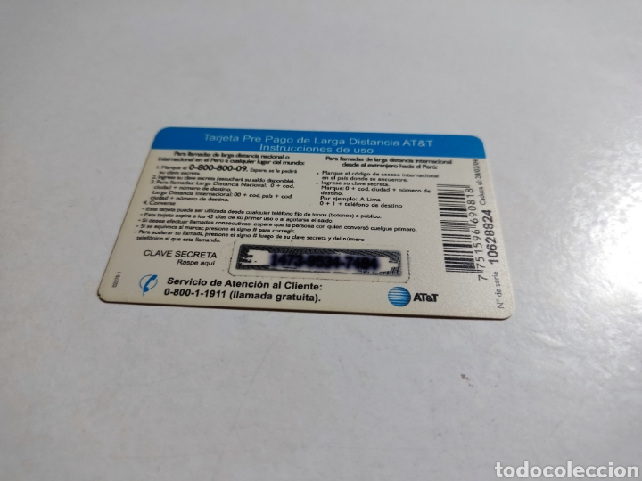 Tarjetas telef&oacute;nicas de colecci&oacute;n: Tarjeta telef&oacute;nica prepago Per&uacute; - Foto 2