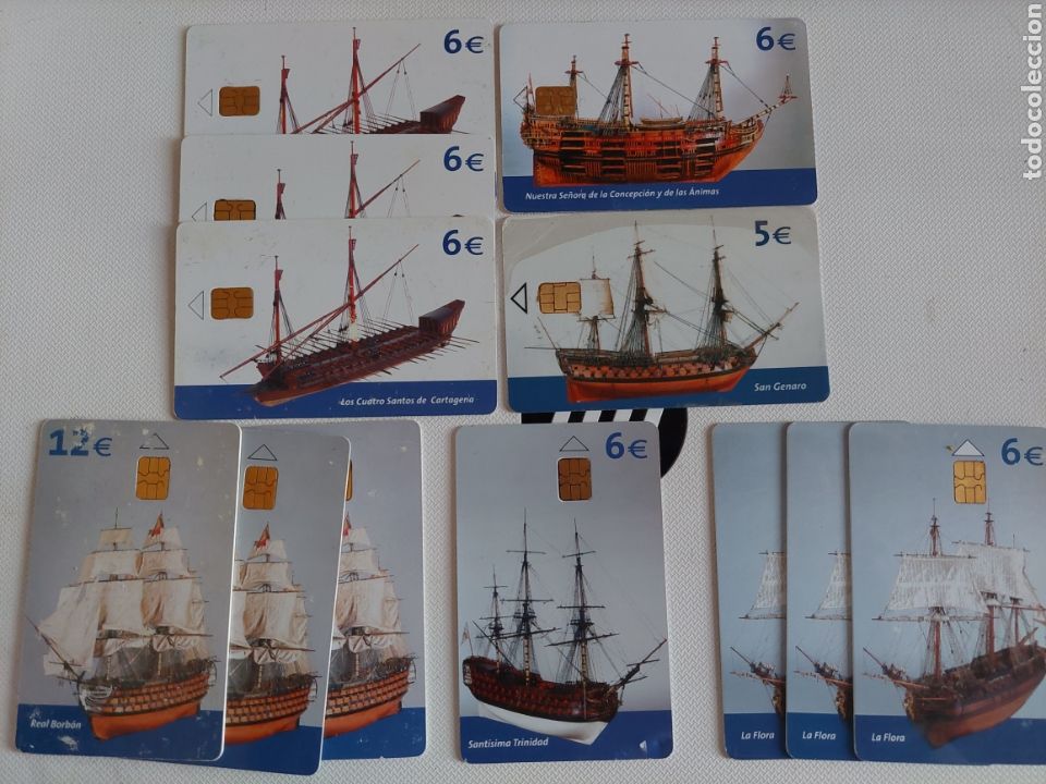 Tarjetas telef&oacute;nicas de colecci&oacute;n: Lote de Doce Tarjetas Telef&oacute;nicas Museo Naval