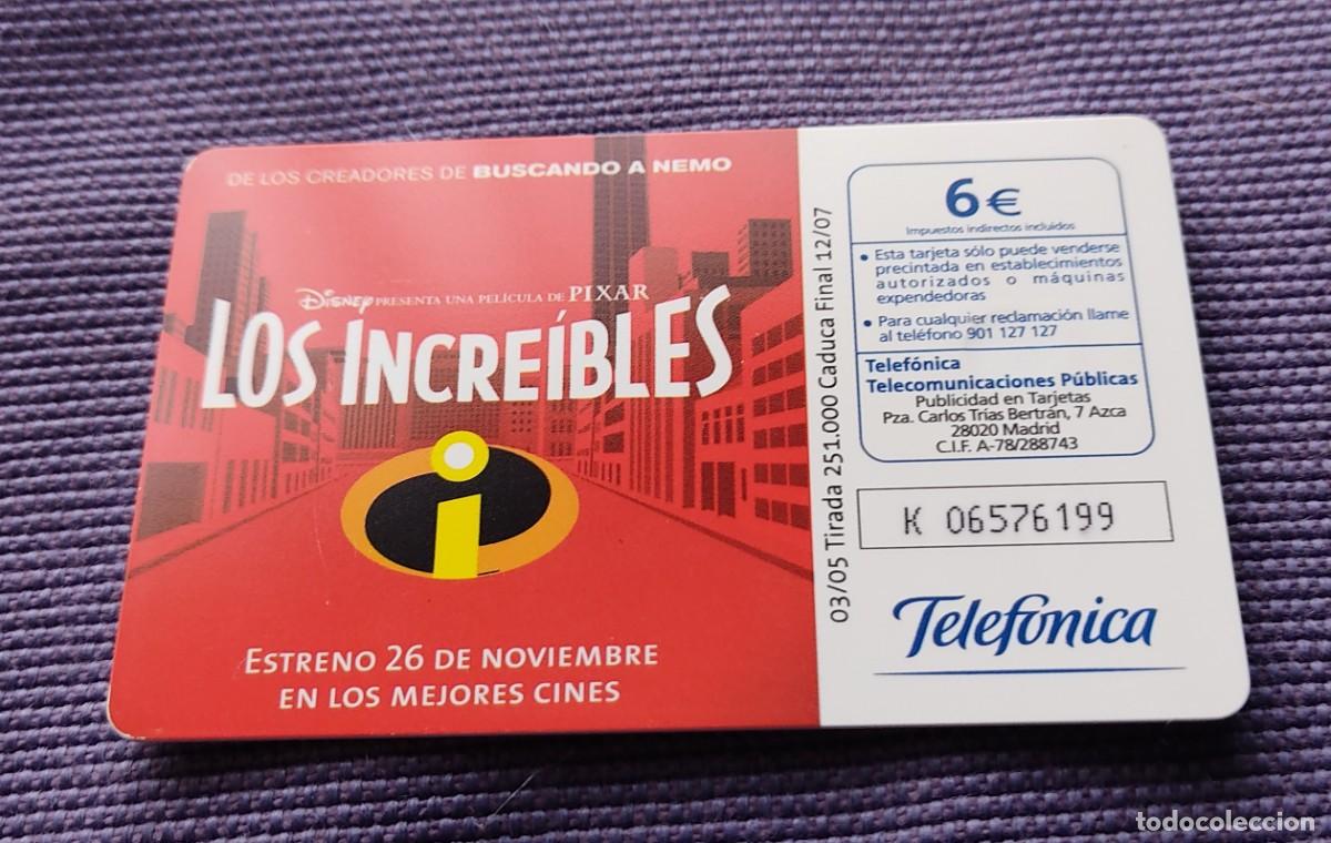 Tarjetas telef&oacute;nicas de colecci&oacute;n: Tarjeta telef&oacute;nica Los Incre&iacute;bles - Foto 2