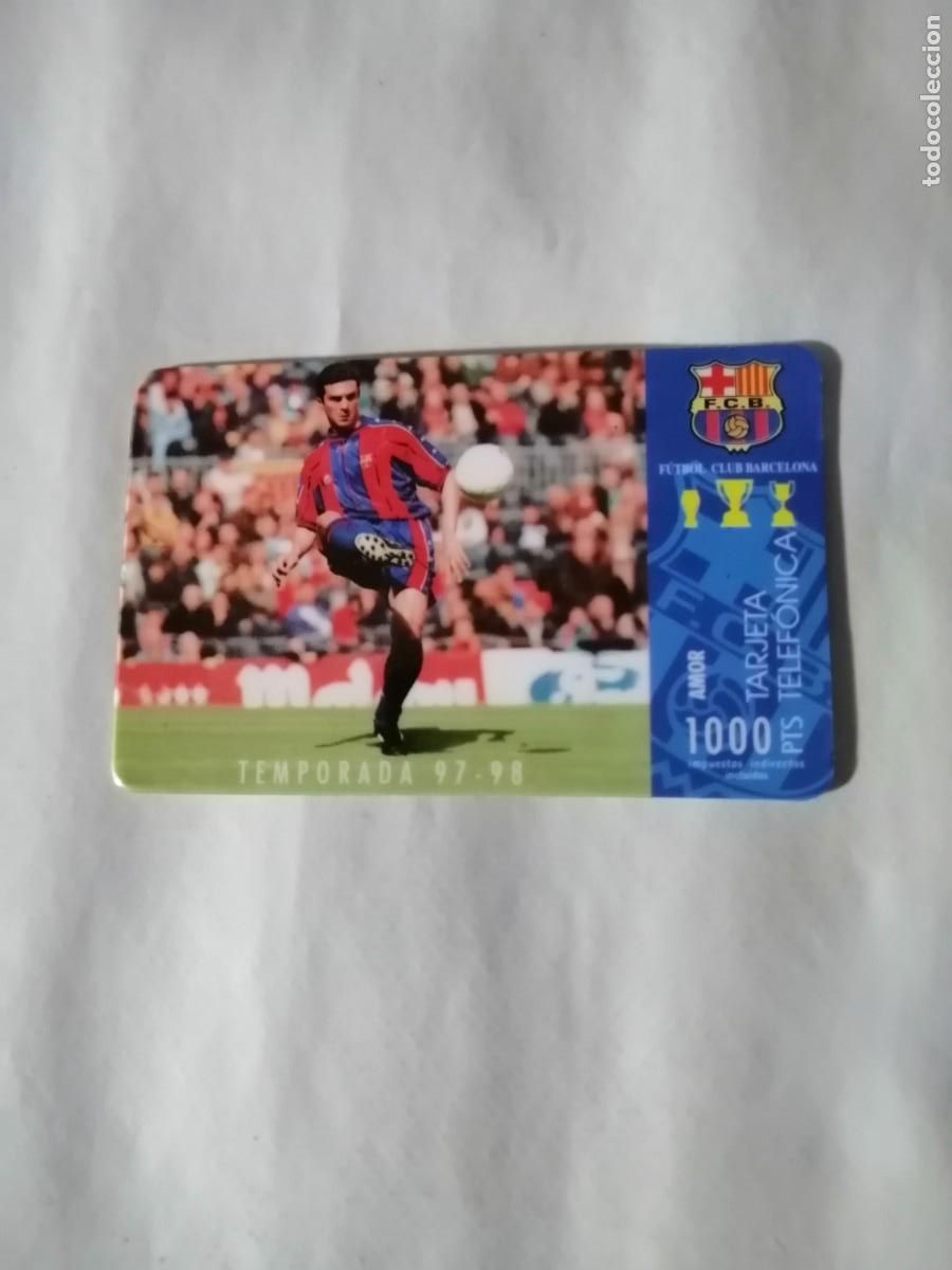 Carte telefoniche di collezione: TARJETA TELEFONICA JAZZTEL FUTBOL CLUB BARCELONA. AMOR