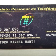 Tarjetas telefónicas de colección: TARJETA PERSONAL DE TELEFÓNICA-MULTIDESTINO-BANDA MAGNETICA EN REVERSO.. Lote 394408439