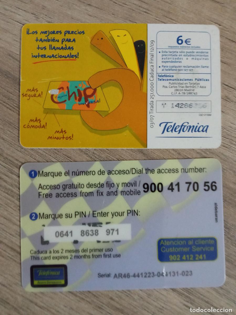 Tarjetas telef&oacute;nicas de colecci&oacute;n: DOS TARJETAS TELEFONICAS - Foto 2