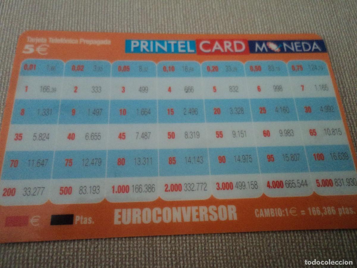 Tarjetas telef&oacute;nicas de colecci&oacute;n: TARJETA TELEFONICA, EURO CONVERSOR, 5 E. - Foto 1