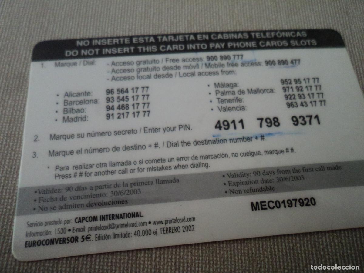 Tarjetas telef&oacute;nicas de colecci&oacute;n: TARJETA TELEFONICA, EURO CONVERSOR, 5 E. - Foto 2