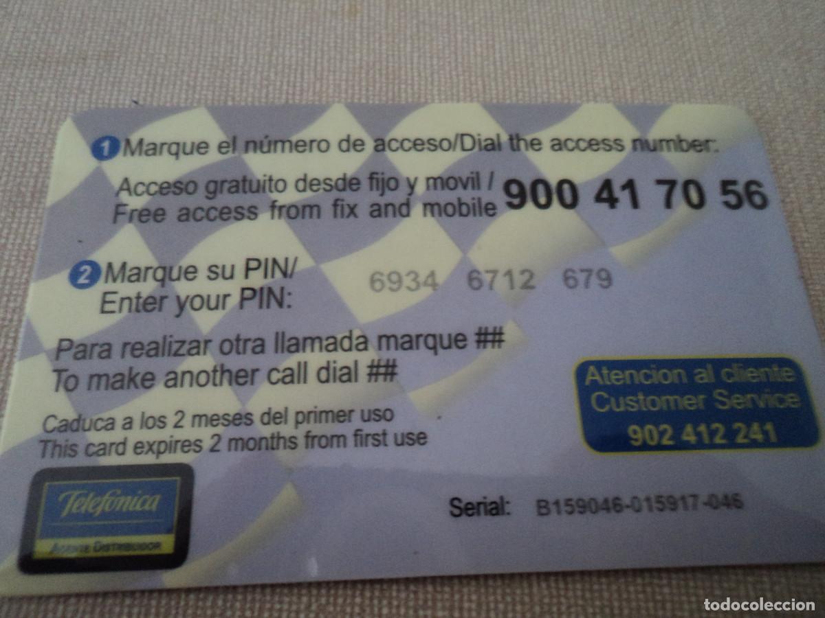 Tarjetas telef&oacute;nicas de colecci&oacute;n: TARJETA TELEFONICA, AZUL, 5 E. - Foto 2