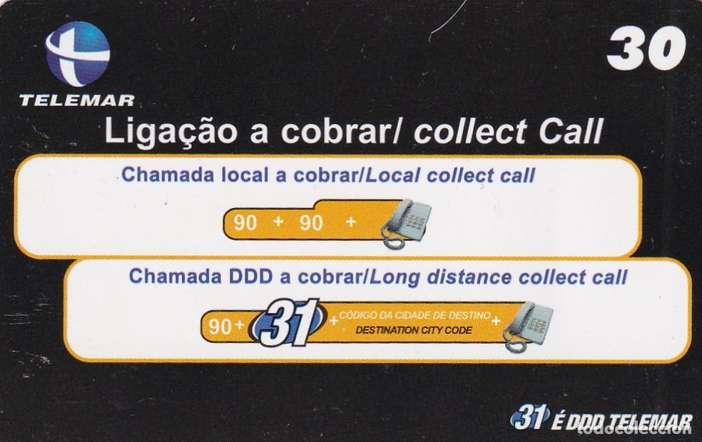 tarjeta telefónica - brasil / ligaçao a cobrar/ - Buy Antique and