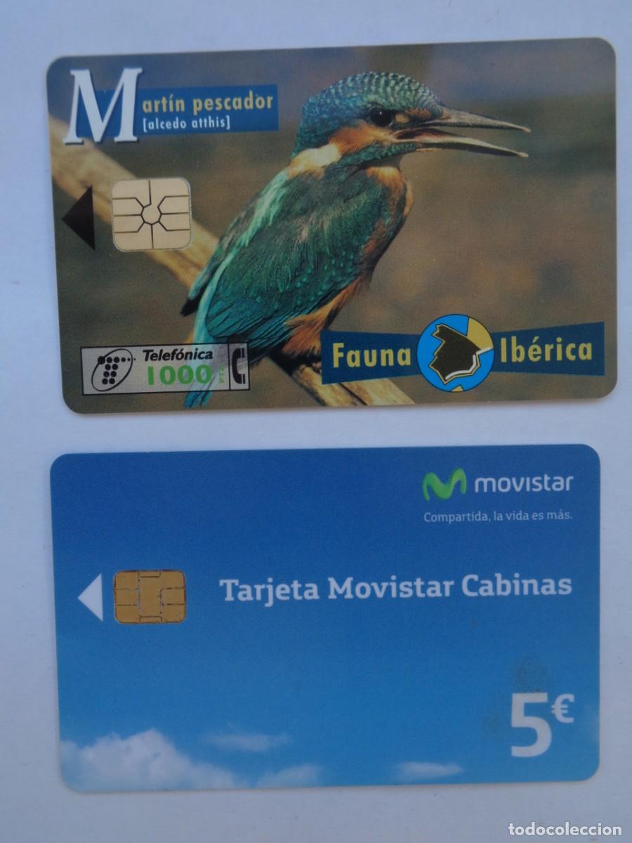 Cartes T&eacute;l&eacute;phoniques de collection: LOTE DE 2 TARJETAS TELEFONICAS : MARTIN PESCADOR DE FAUNA IBERICA Y OTRA GENERICA