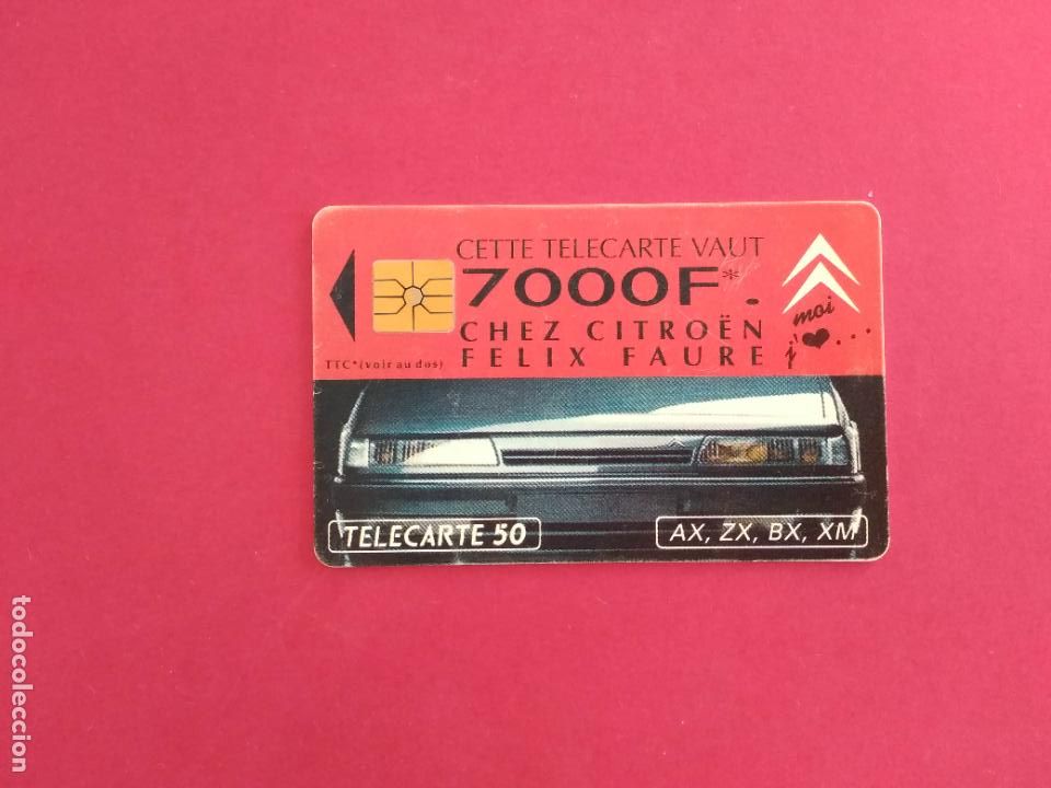 Sammlung von Telefonkarten: TARJETA DE TELEFONO FRANCIA CITROEN CETTE VAUT TELECARTE 50 7000 F