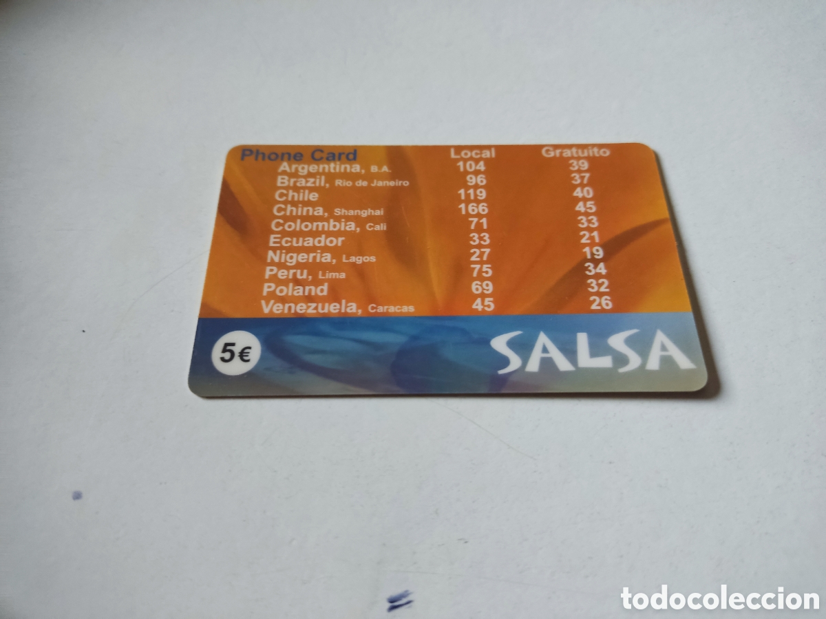 Tarjetas telef&oacute;nicas de colecci&oacute;n: Tarjeta telef&oacute;nica Salsa - Foto 1