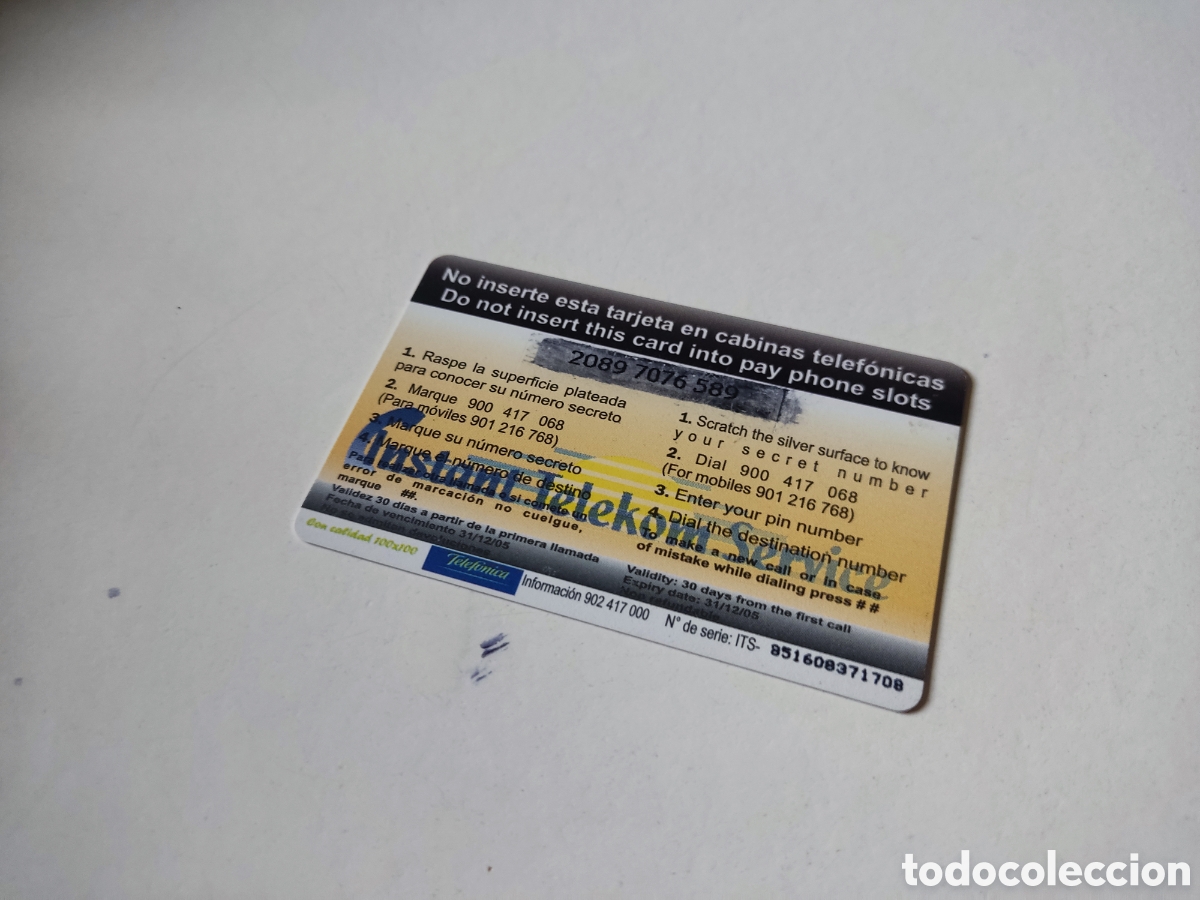Tarjetas telef&oacute;nicas de colecci&oacute;n: Tarjeta telef&oacute;nica activa - Foto 2