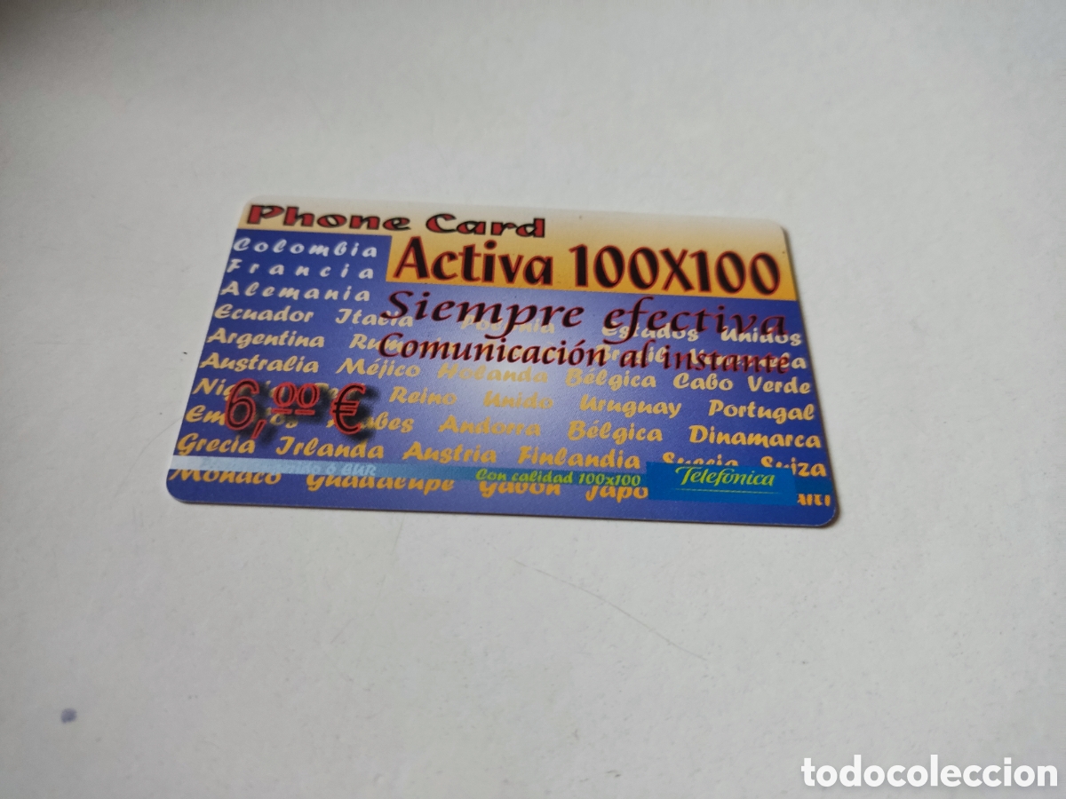 Tarjetas telef&oacute;nicas de colecci&oacute;n: Tarjeta telef&oacute;nica activa - Foto 1