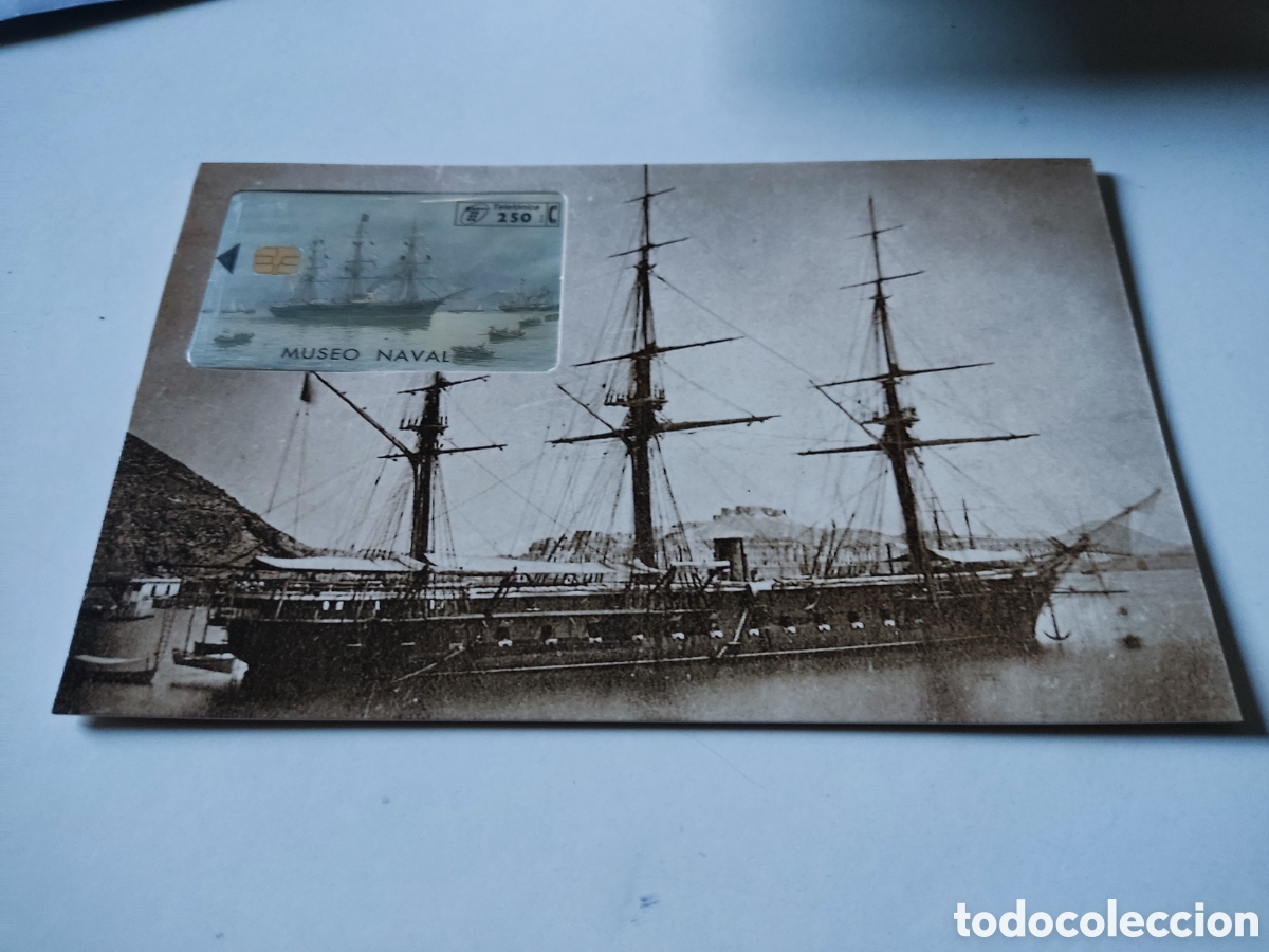 Tarjetas telef&oacute;nicas de colecci&oacute;n: Tarjeta Telef&oacute;nica F&oacute;lder Museo Naval - Foto 1