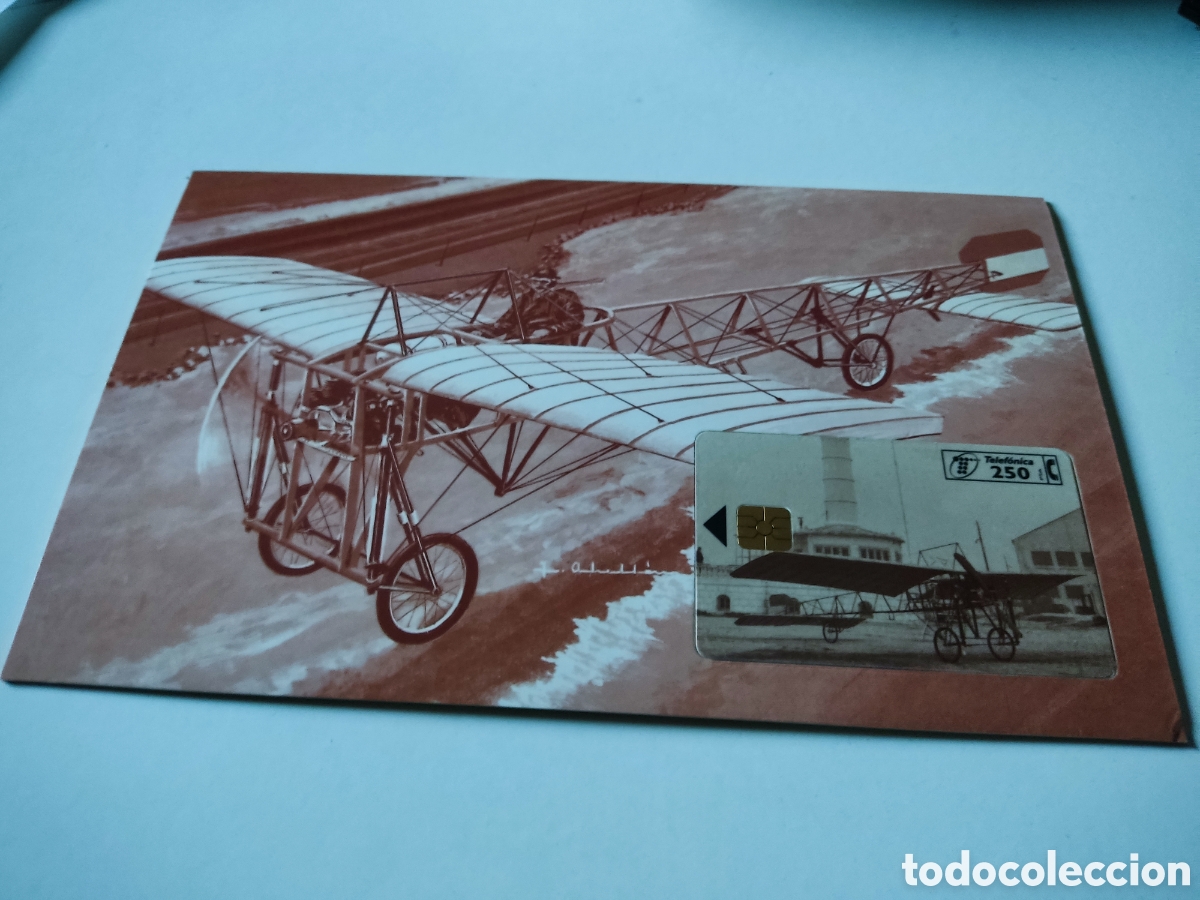 Tarjetas telef&oacute;nicas de colecci&oacute;n: Tarjeta Telef&oacute;nica F&oacute;lder El monoplano Vilanova -Acedo - Foto 1