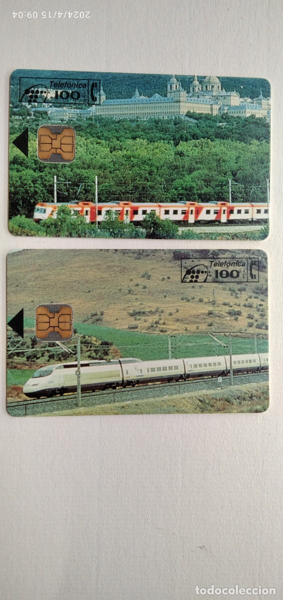 Cartes T&eacute;l&eacute;phoniques de collection: TARJETAS TELEFONICAS: P-055/056: TREN AVE+TREN CERCANIAS (100 PTAS.AMBAS) T.3.000EX.05/'94