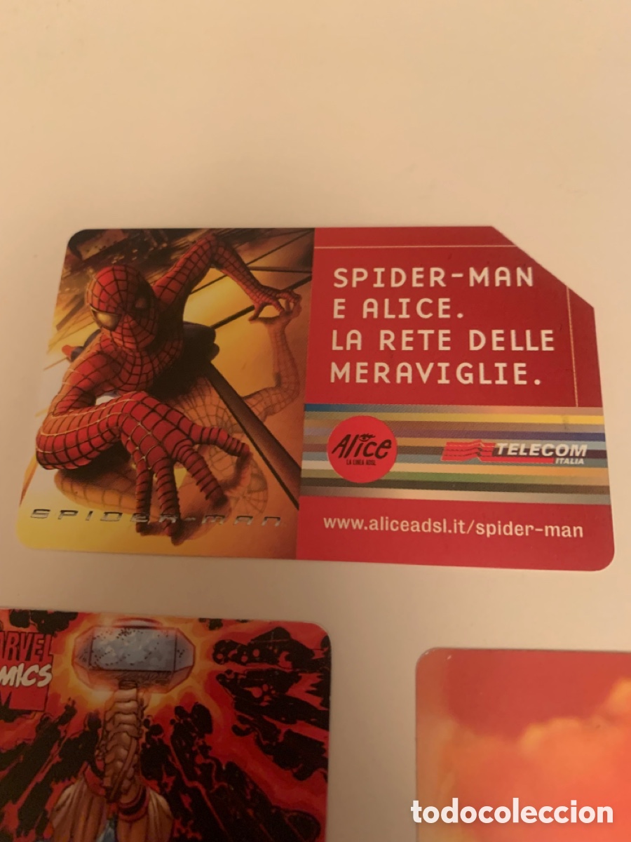 Tarjetas telef&oacute;nicas de colecci&oacute;n: Marvel comics spider-man marvel thor. Comic spiderman - Foto 4