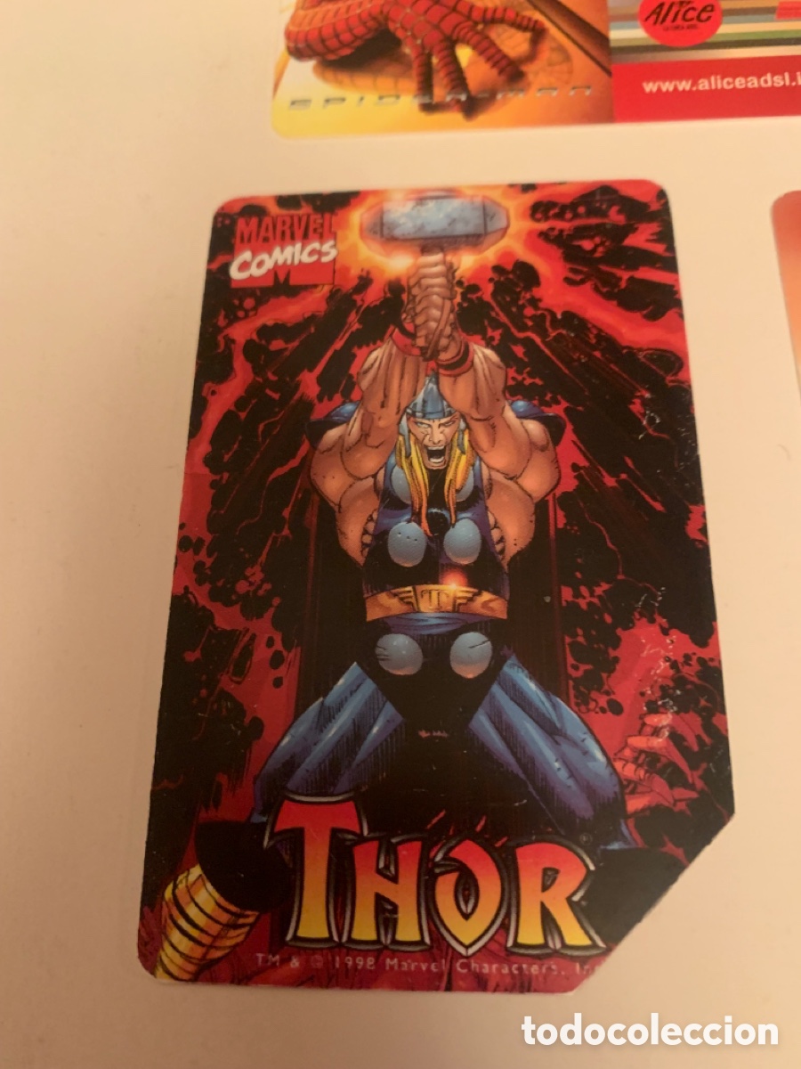 Tarjetas telef&oacute;nicas de colecci&oacute;n: Marvel comics spider-man marvel thor. Comic spiderman - Foto 5