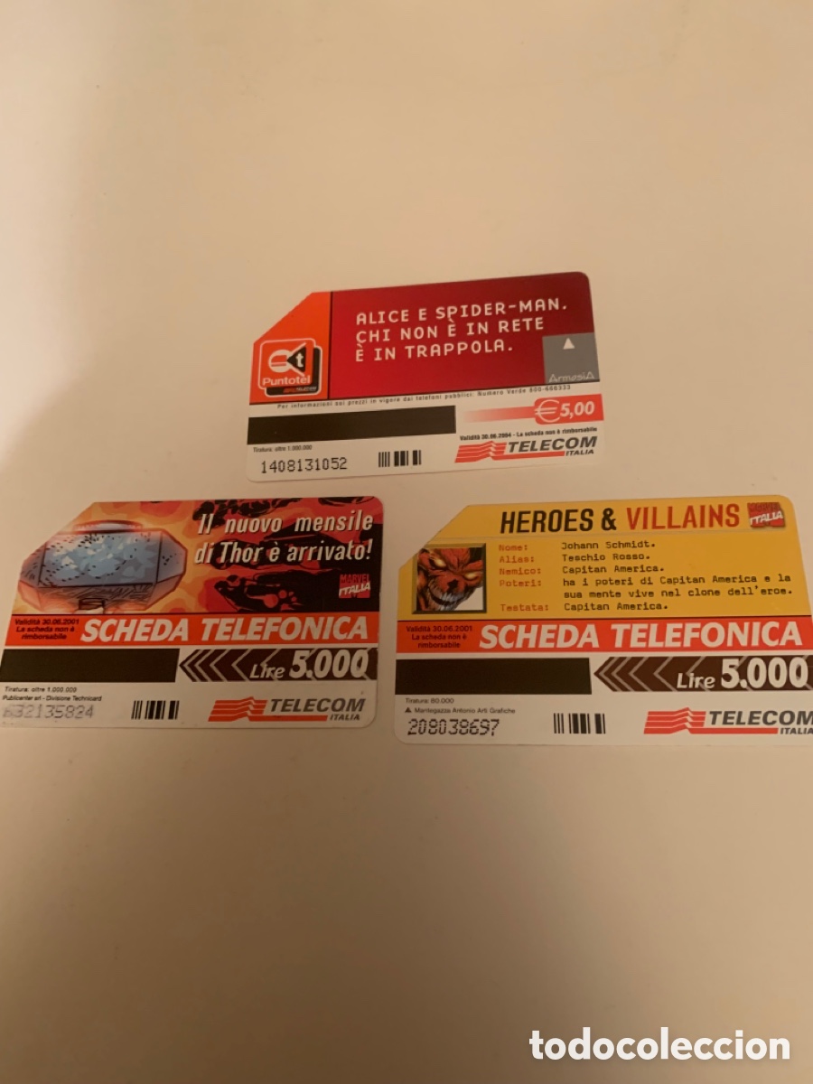 Tarjetas telef&oacute;nicas de colecci&oacute;n: Marvel comics spider-man marvel thor. Comic spiderman - Foto 7