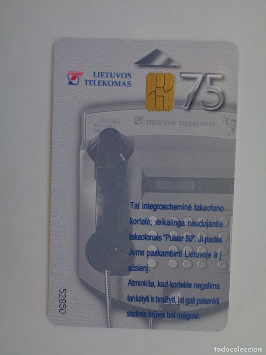 Tarjetas telef&oacute;nicas de colecci&oacute;n: TARJETA TELEFONICA DE LITUANIA . CON CHIP - Foto 2