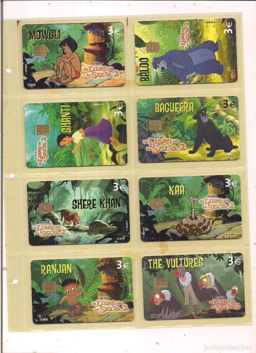Tarjetas telef&oacute;nicas de colecci&oacute;n: El libro de la selva 2 serie completa usada - Foto 1