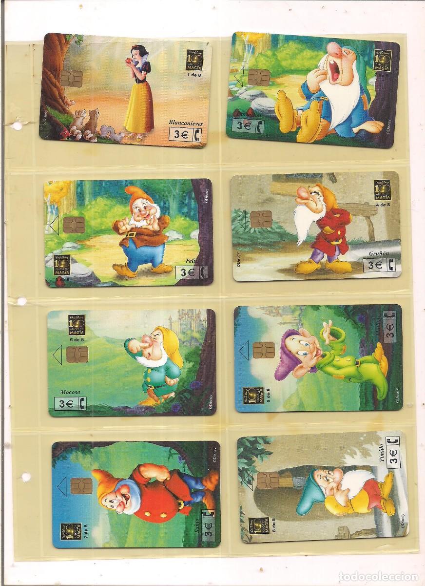 Tarjetas telef&oacute;nicas de colecci&oacute;n: Blancanieves serie completa usada - Foto 1