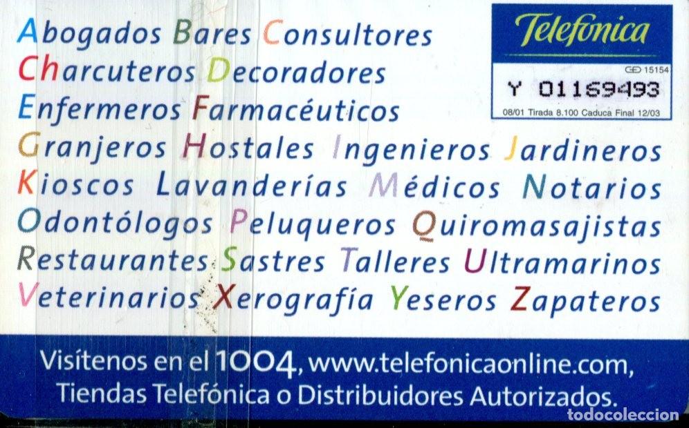Tarjetas telef&oacute;nicas de colecci&oacute;n: TELEFONICA, USADA TARJETAS TELEFONICA - Foto 2