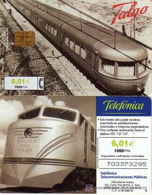 Tarjetas telef&oacute;nicas de colecci&oacute;n: TT USADA: 2001-04 TALGO - Foto 1
