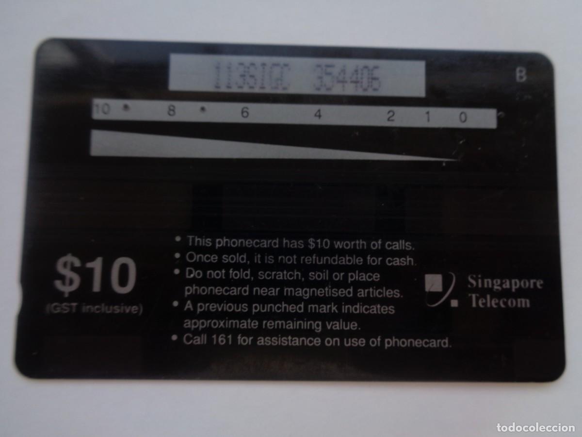 Tarjetas telef&oacute;nicas de colecci&oacute;n: TARJETA TELEFONICA DE SINGAPUR - Foto 2