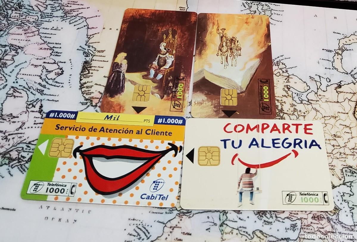 Tarjetas telef&oacute;nicas de colecci&oacute;n: 4 TARJETAS TELEFONICAS DE 1000 PESETAS ESPA&Ntilde;A DE DIFERENTES USADAS.CALIDAD LUJO