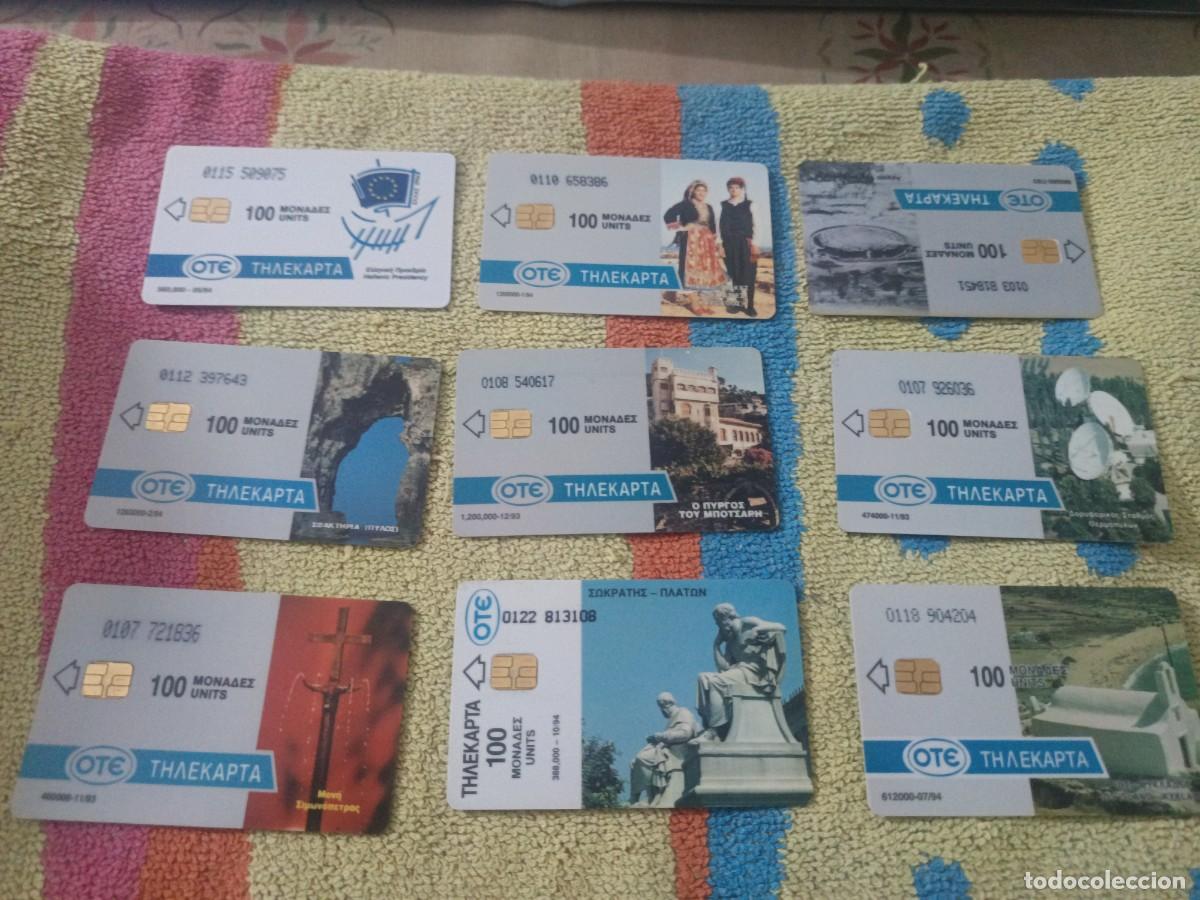 Tarjetas telef&oacute;nicas de colecci&oacute;n: 9 tarjetas telef&oacute;nicas de OTE (Organizaci&oacute;n de Telecomunicaciones de Grecia) 3