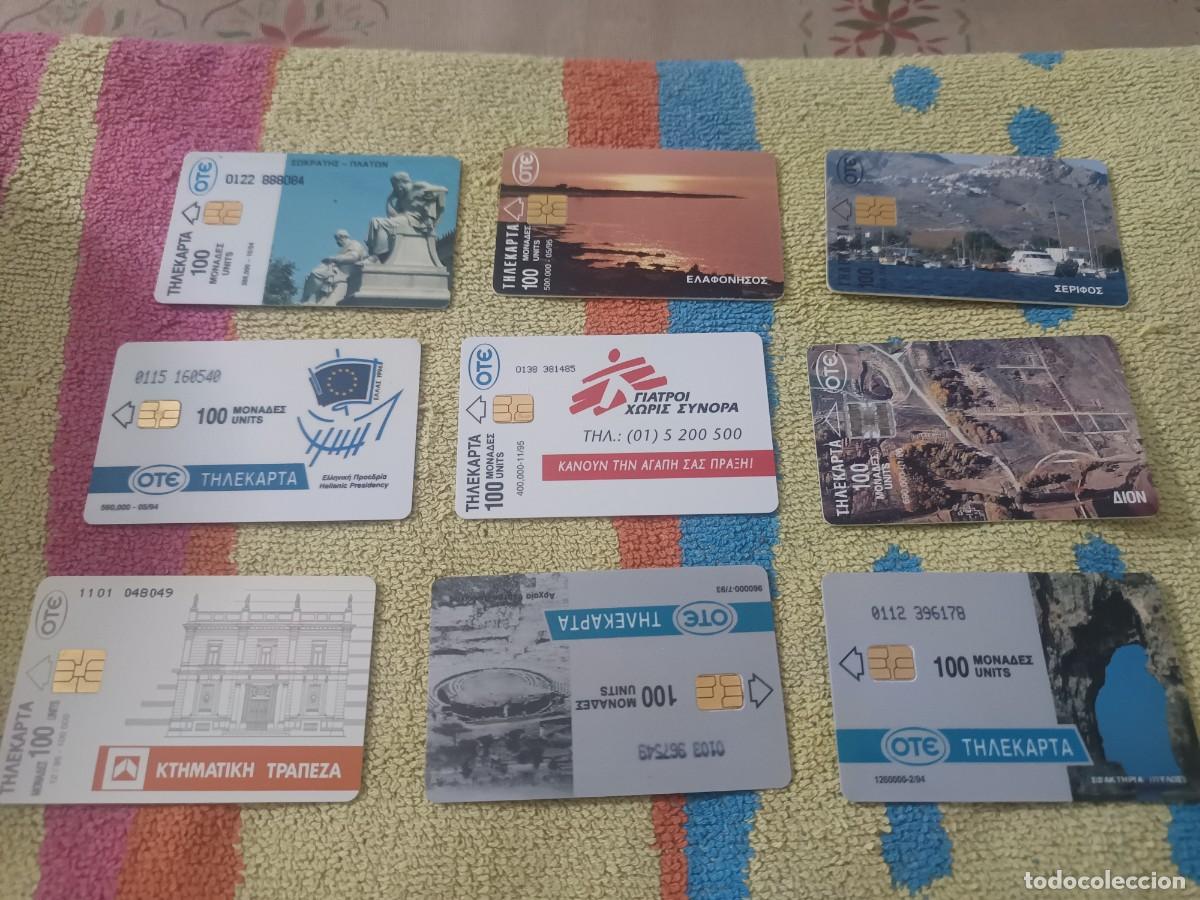 Tarjetas telef&oacute;nicas de colecci&oacute;n: 9 tarjetas telef&oacute;nicas de OTE (Organizaci&oacute;n de Telecomunicaciones de Grecia) 4