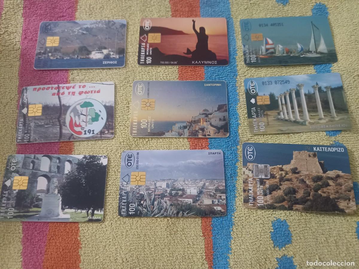 Tarjetas telef&oacute;nicas de colecci&oacute;n: 9 tarjetas telef&oacute;nicas de OTE (Organizaci&oacute;n de Telecomunicaciones de Grecia) 6
