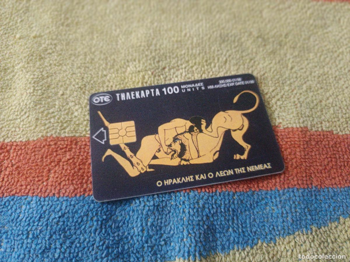 Tarjetas telef&oacute;nicas de colecci&oacute;n: Tarjeta con imagen del sitio arqueol&oacute;gico de Nemea, el Templo de Zeus.. griega