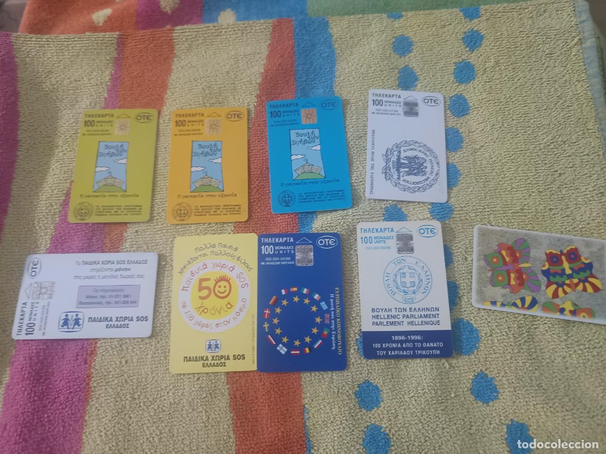 Tarjetas telef&oacute;nicas de colecci&oacute;n: Lote de 9 tarjetas telef&oacute;nicas de OTE GRIEGA