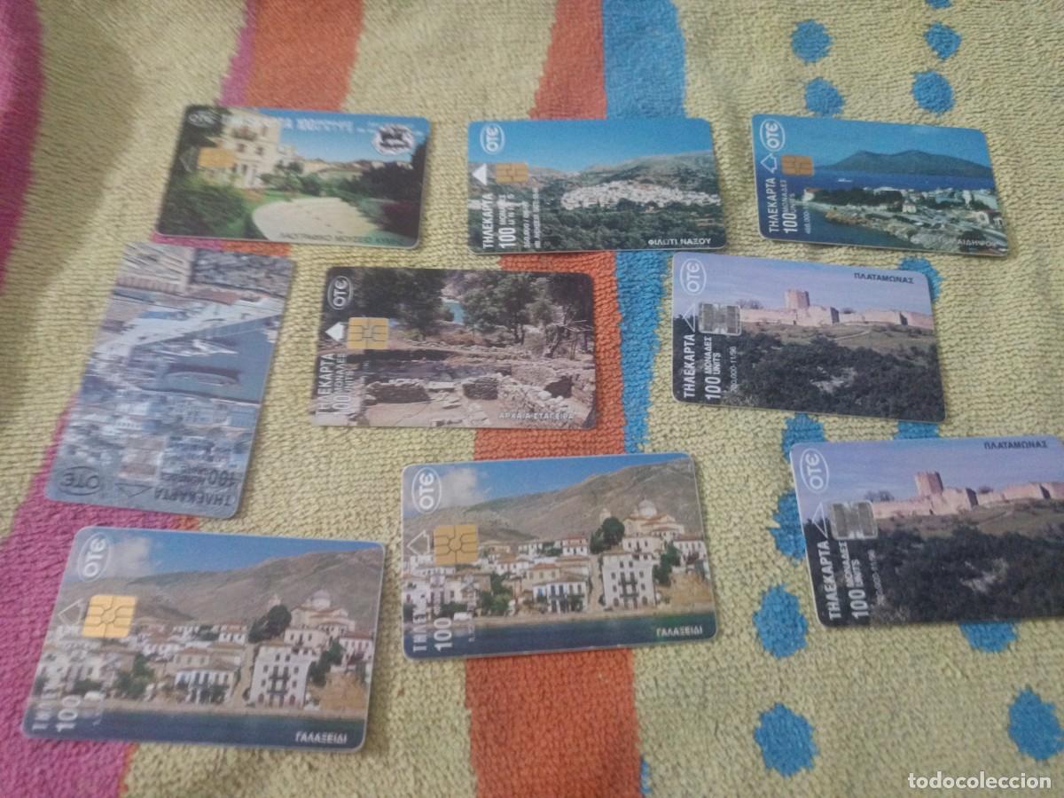Tarjetas telef&oacute;nicas de colecci&oacute;n: Lote de 9 tarjetas telef&oacute;nicas de OTE griega