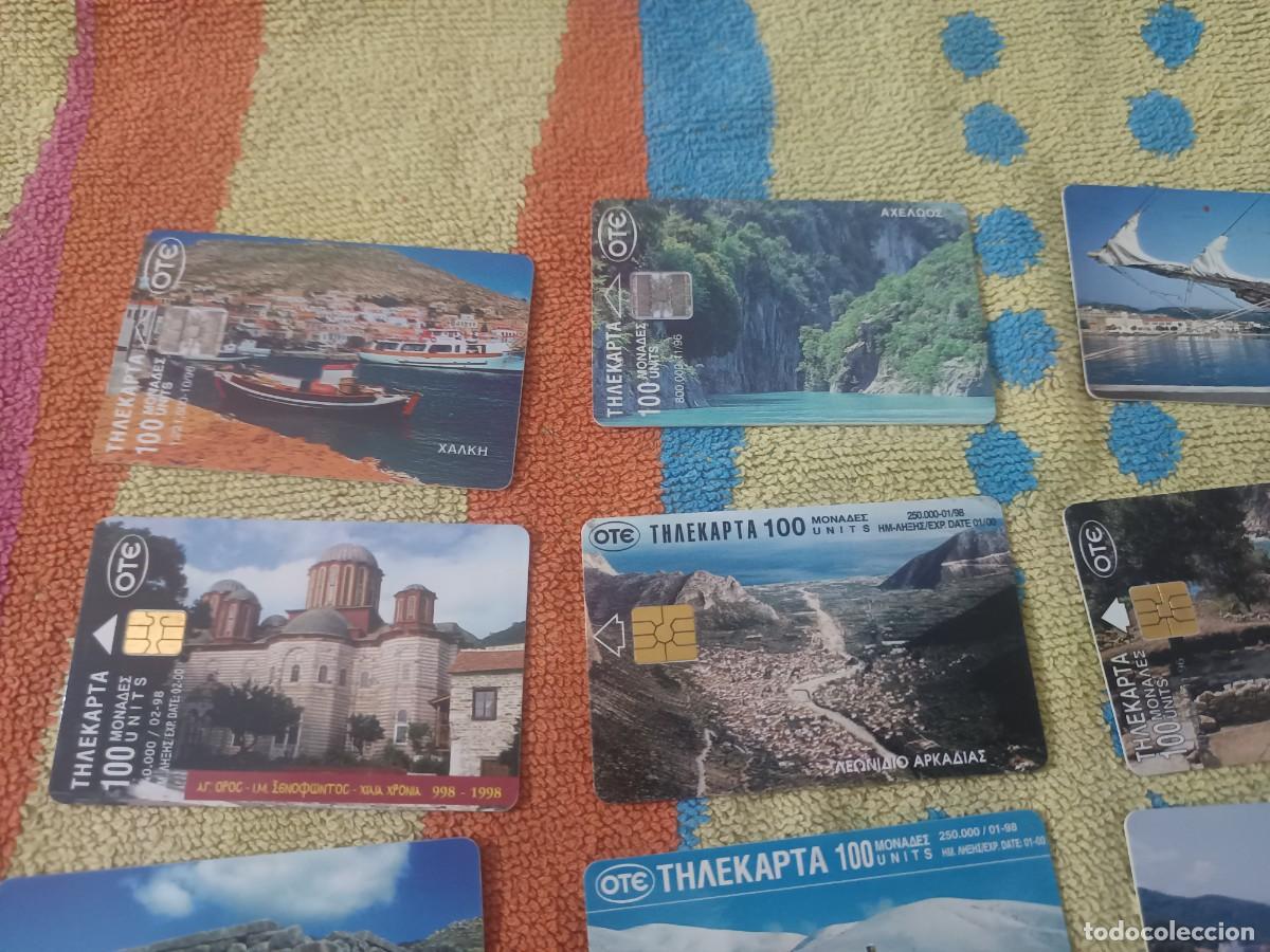 Tarjetas telef&oacute;nicas de colecci&oacute;n: Lote de 9 tarjetas telef&oacute;nicas de OTE griega