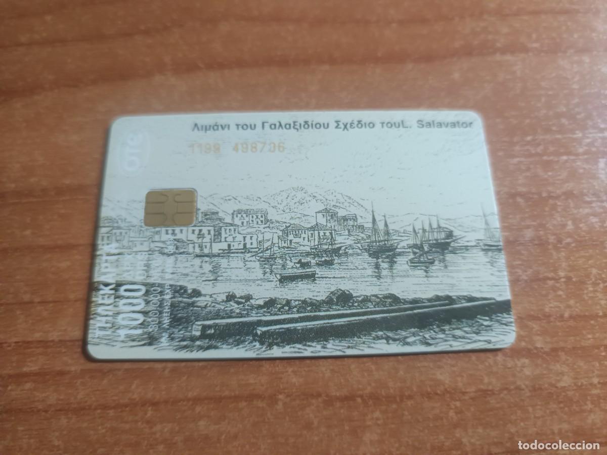 Tarjetas telef&oacute;nicas de colecci&oacute;n: Tarjeta dE TELEFONICAS- un barco de vela antiguo...GRECIA
