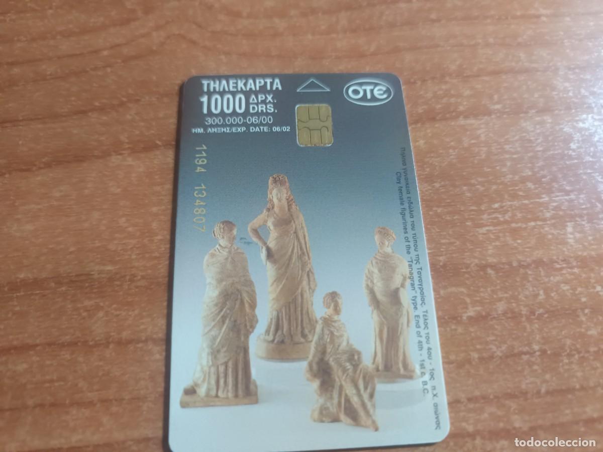 Tarjetas telef&oacute;nicas de colecci&oacute;n: tarjeta telefonica - -: Figuras femeninas de terracota del tipo Tanagra.. GRIEGA