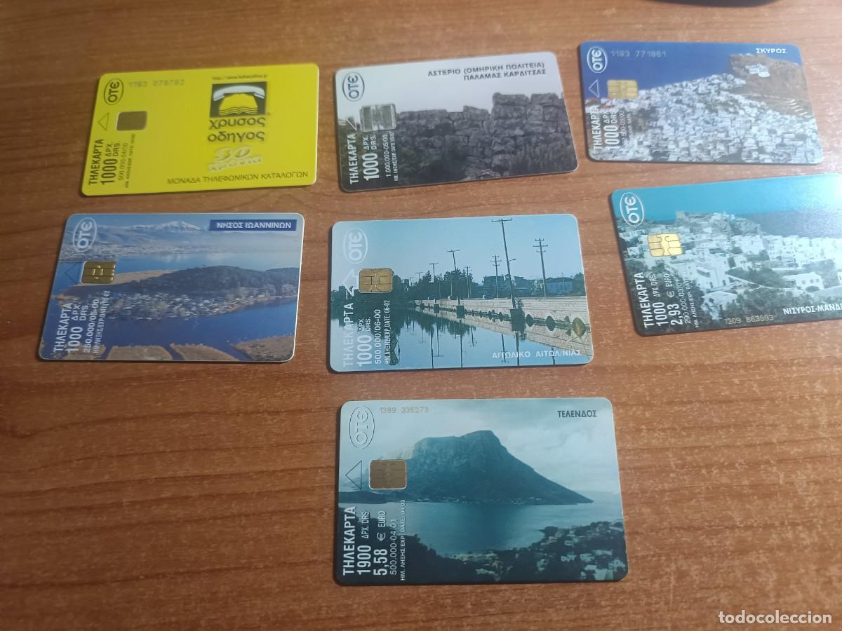 Tarjetas telef&oacute;nicas de colecci&oacute;n: Lote de 7 tarjetas telef&oacute;nicas de OTE GRIEGA