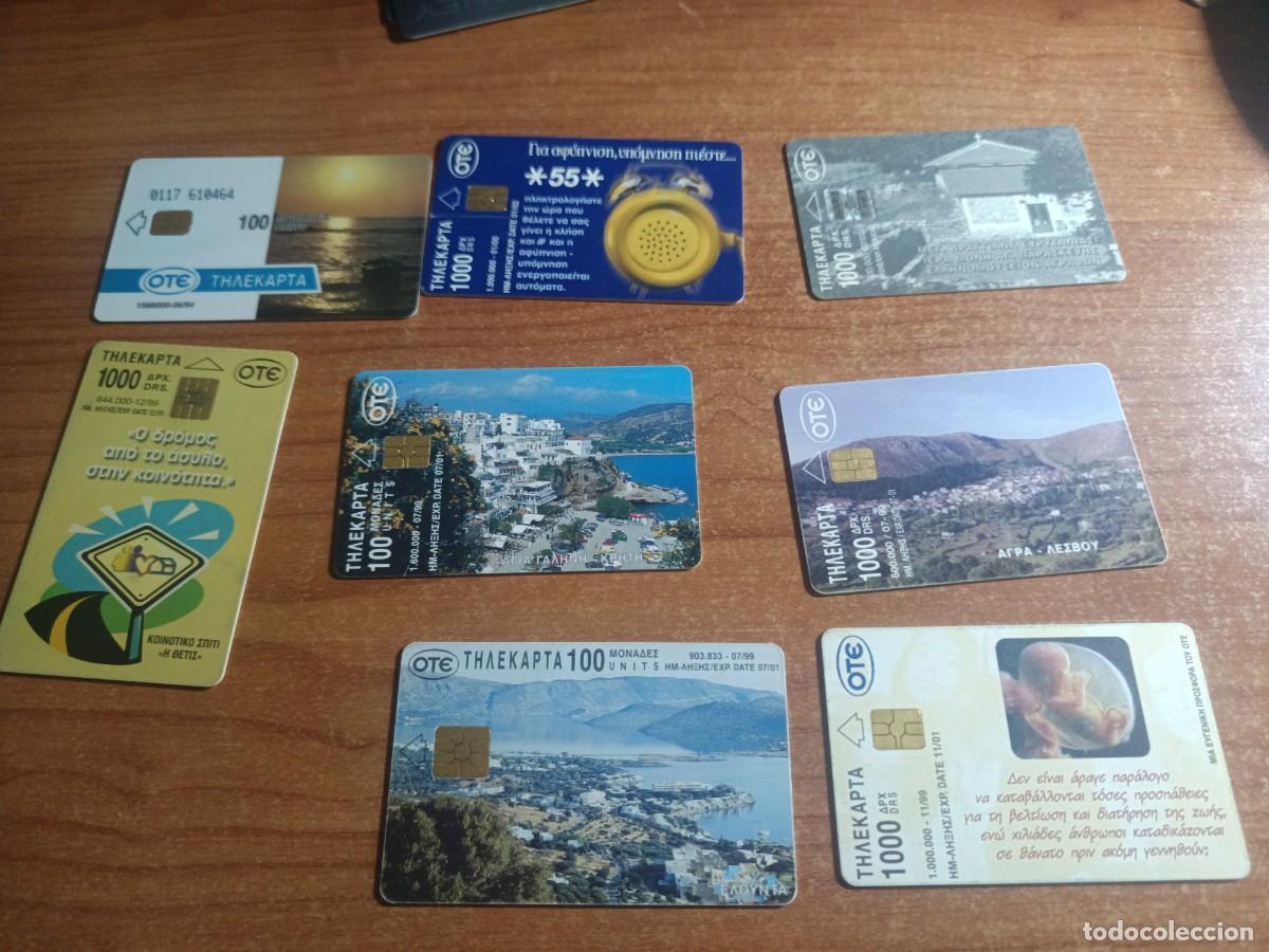 Tarjetas telef&oacute;nicas de colecci&oacute;n: 8 tarjetas telef&oacute;nicas de OTE de Telecomunicaciones de Grecia).