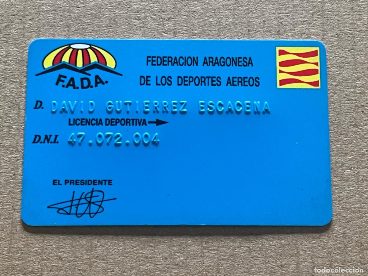 Tarjetas telef&oacute;nicas de colecci&oacute;n: Tarjeta Carnet FEDERACI&Oacute;N ARAGONESA DEPORTES A&Eacute;REOS para colecci&oacute;n