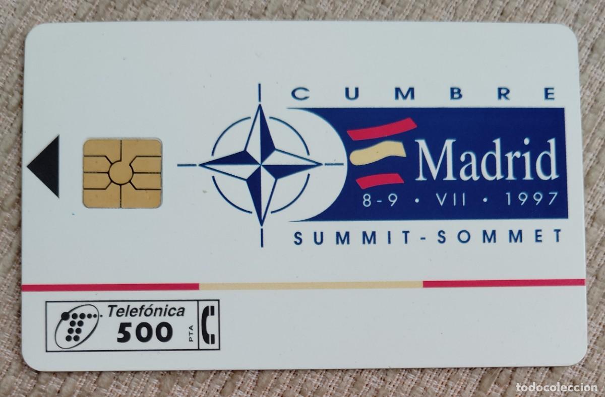 Tarjetas telef&oacute;nicas de colecci&oacute;n: Tarjeta telef&oacute;nica. Madrid. Cumbre Sommit-Sommet
