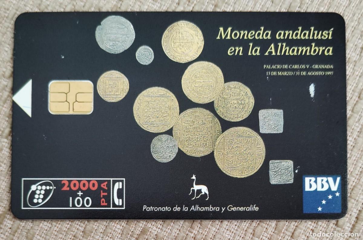 Tarjetas telef&oacute;nicas de colecci&oacute;n: Tarjeta telef&oacute;nica. Moneda Andalus&iacute; en la Alhambra