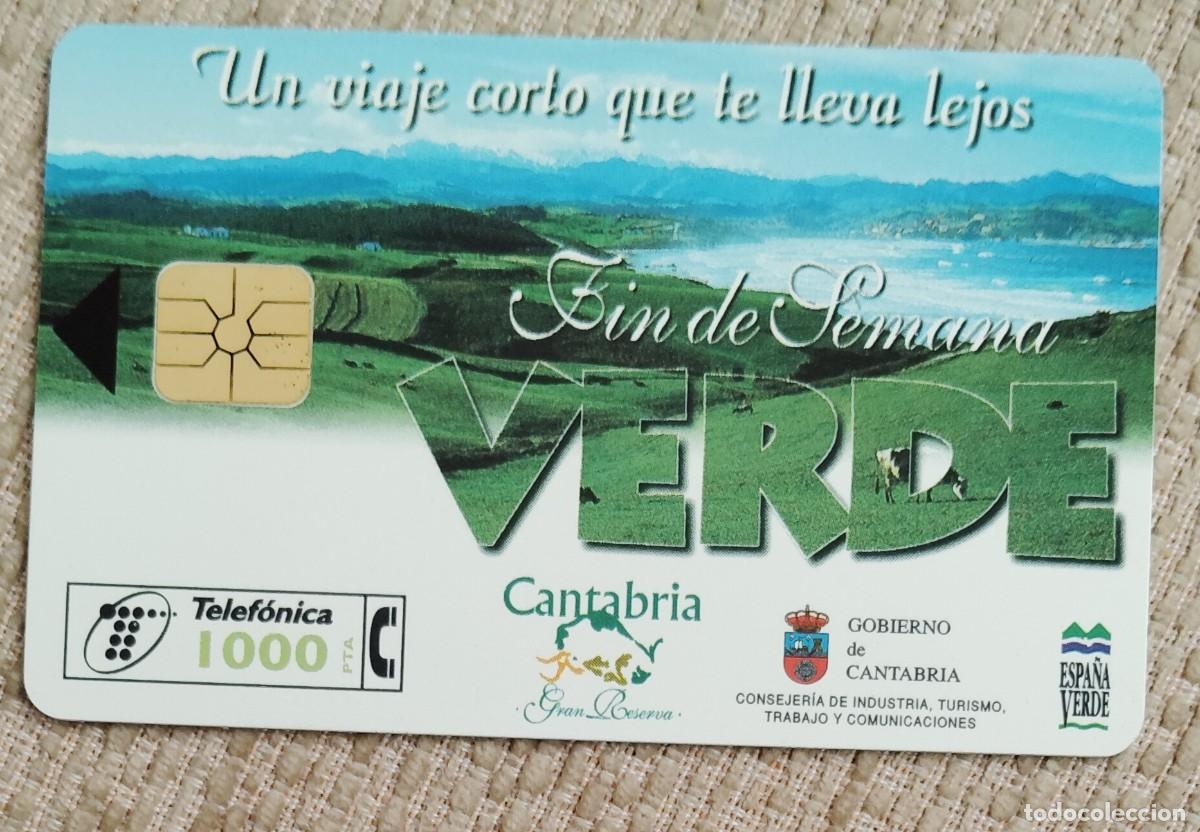 Tarjetas telef&oacute;nicas de colecci&oacute;n: Tarjeta telef&oacute;nica. Cantabria. Fin de Semana Verde
